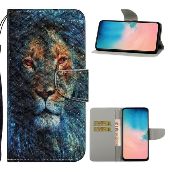 Wonderland Samsung Galaxy A51 Flip Etui - Løve Multicolor