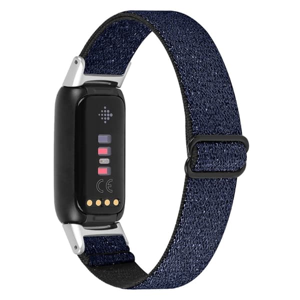 Fitbit Luxe elastinen nailon kellonhihna - Glitter Sininen Blue