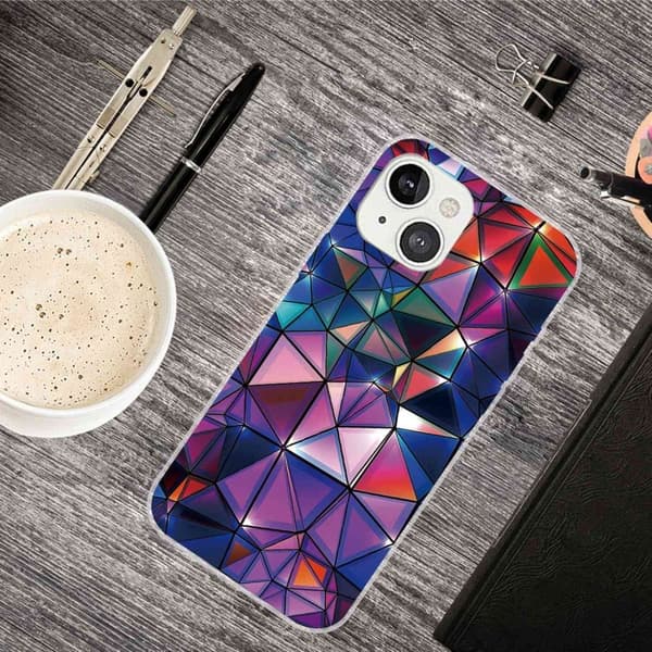 Deco iPhone 14 deksel - Trekant Multicolor