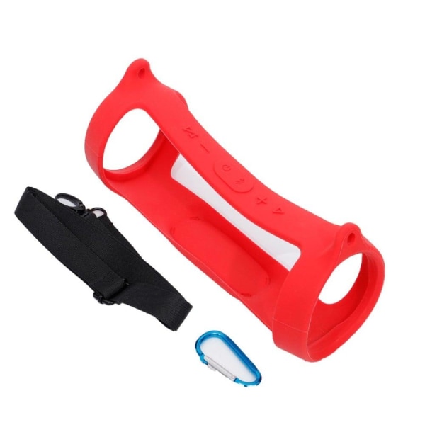 JBL Charge 4 silicone case + shoulder strap - Red Röd