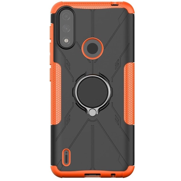 Kickstand cover with magnetic sheet for Motorola Moto E7 Power - Orange