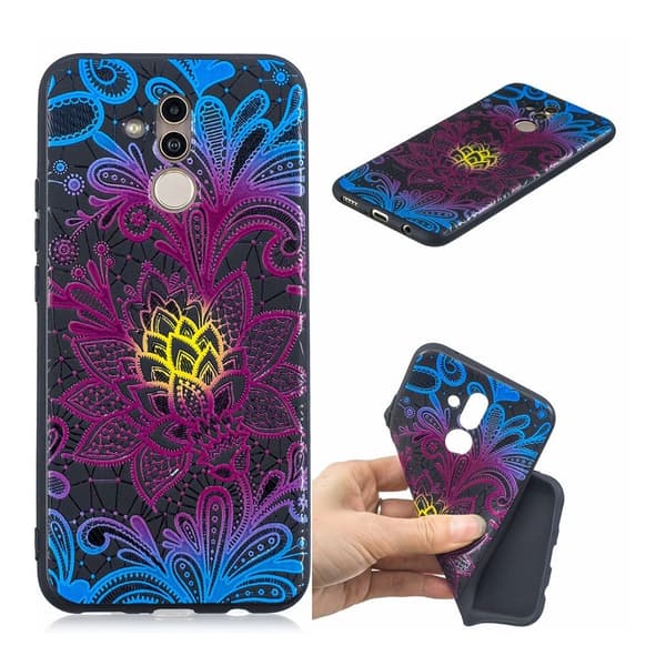 Huawei Mate 20 Lite fodral med mönstertryck - Blommönster multifärg
