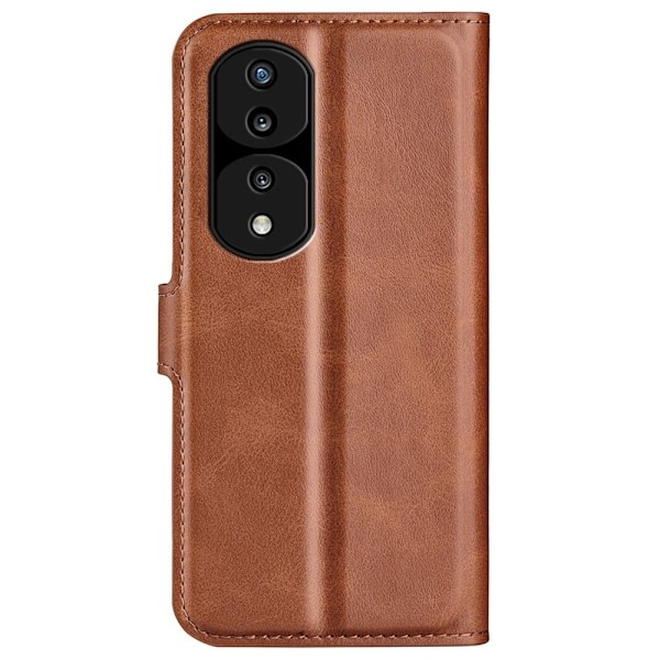 Hållbart konstläder Honor 70 Pro fodral med plånbok - Brun Brun