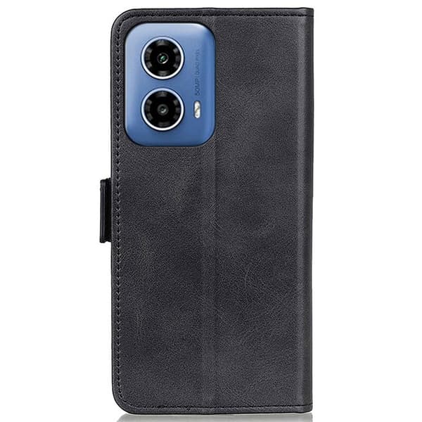 Motorola Moto G24 læderetui med pung - Sort Black
