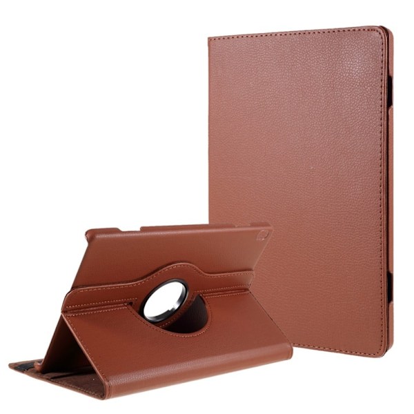 Lenovo Tab M10 yksinkertainen nahkakotelo - Ruskea Brown