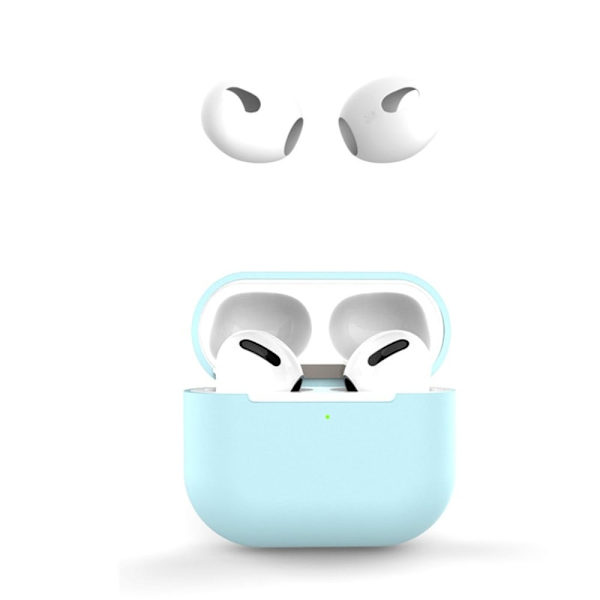AirPods 3 silikoneetui med ørepropper - Blå / Hvid Blue