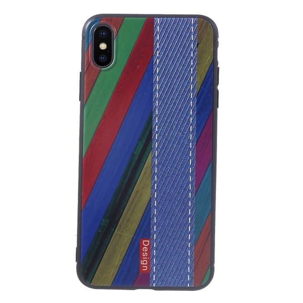 iPhone Xs Max soft gel etui med præget mønster - Style G Multicolor
