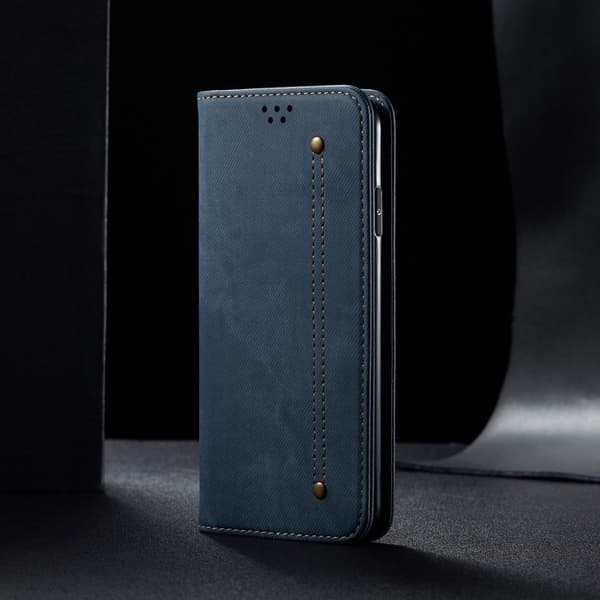 Jeans Motorola Edge (2021) Flip Suojakotelo - Sininen Blue
