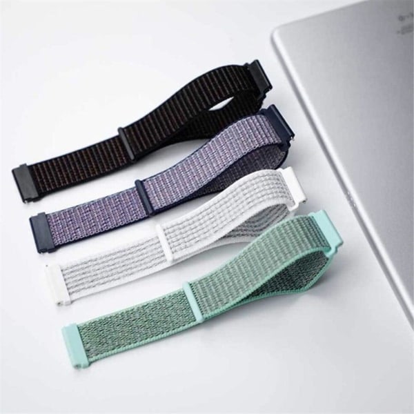 Garmin Vivoactive 4 nylon woven watch strap - Blue / Orange Blue