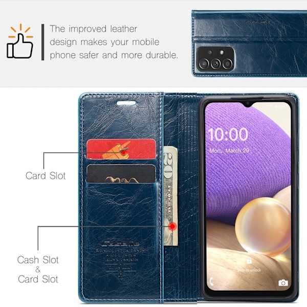 CaseMe Samsung Galaxy M32 5G / A32 5g Smooth Fodral - Blå Blå