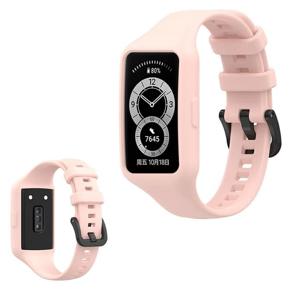 Honor Band 6 integreret silikone urrem - Lyserød Pink