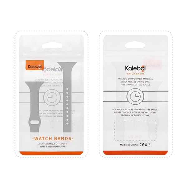 KALEBOL Silicone Watch Band Apple Watch Series 10 42mm Replacement Strap - Red Red