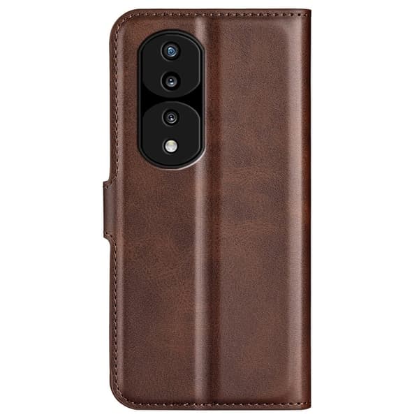 Hållbart konstläder Honor 70 fodral med plånbok - Brun Brun