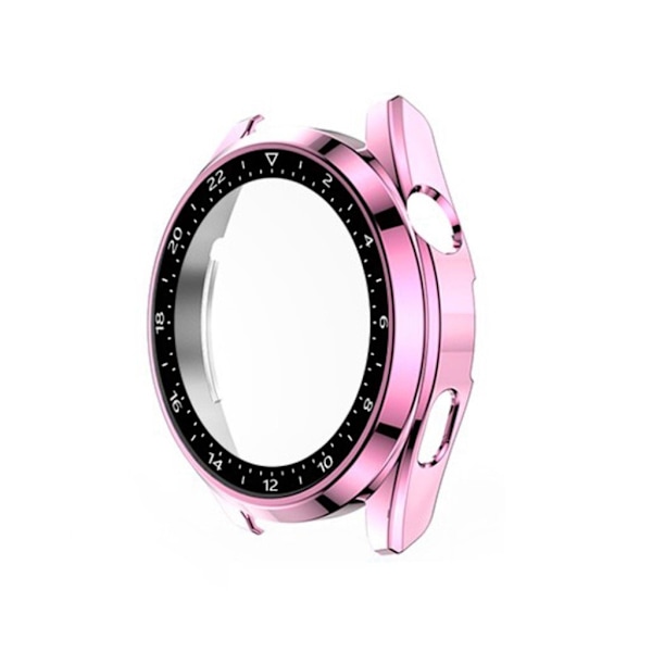 Huawei Watch 3 Pro scale design frame + tempered glass screen protector - Pink Rosa