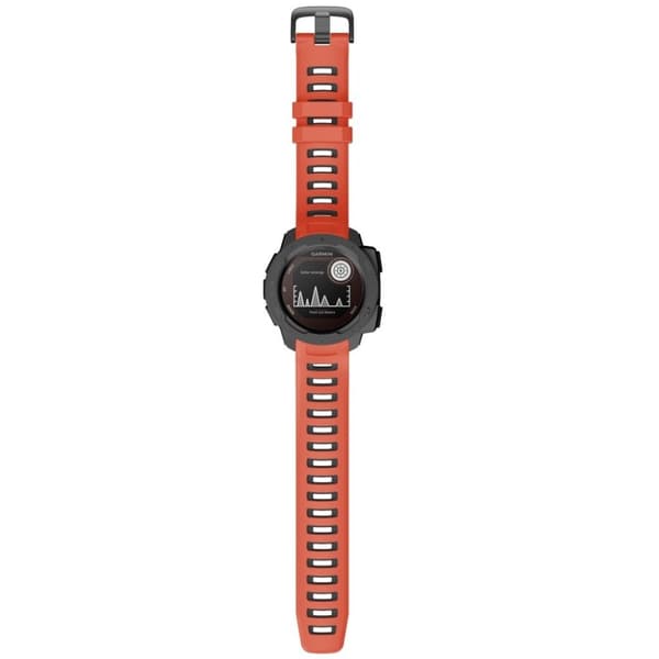 Garmin Instinct Esports /Instinct tofarvet silikone-urrem - Rød / Sort Red