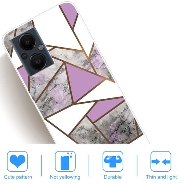 Marble OnePlus Nord N20 5G Etui - Lilla / Hvit / Grå Klinkekule Multicolor