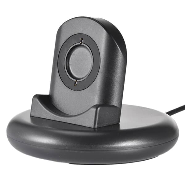 Round base opladerstation with 1M USB kabel til Fossil and Misfit watch Black