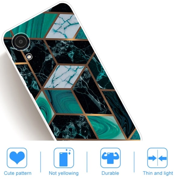 Marmormotiv Samsung Galaxy A03 Core skal - Smaragd Marmor multifärg