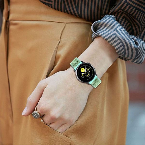 20mm nylon loop urrem til Samsung Galaxy Watch - Grøn Green