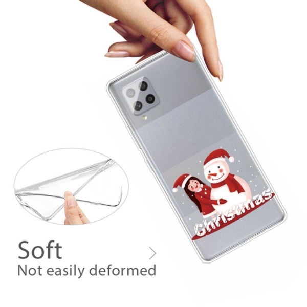 Christmas Samsung Galaxy A42 5G fodral - flicka and snögubbe Röd