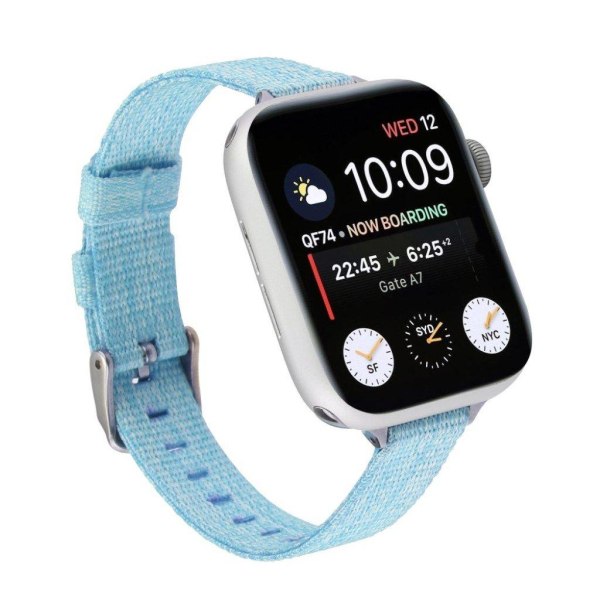 Apple Watch Series 6 / 5 44mm nylon urrem - Babyblå Blue