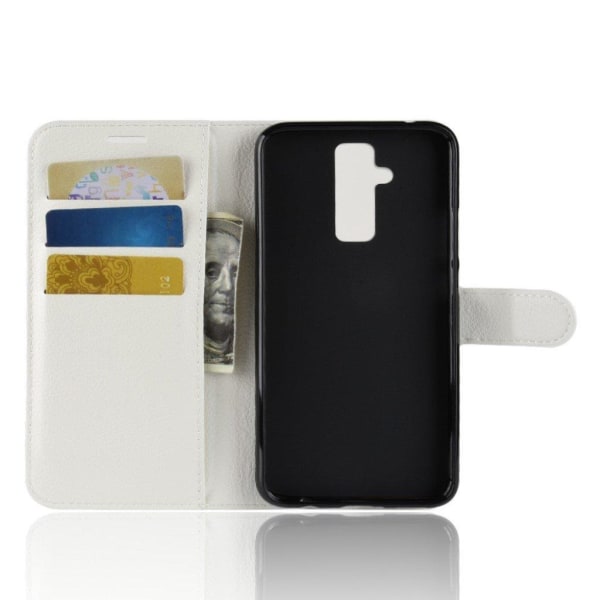 Huawei Mate 20 Lite mobilfodral syntetläder silikon stående plån Vit