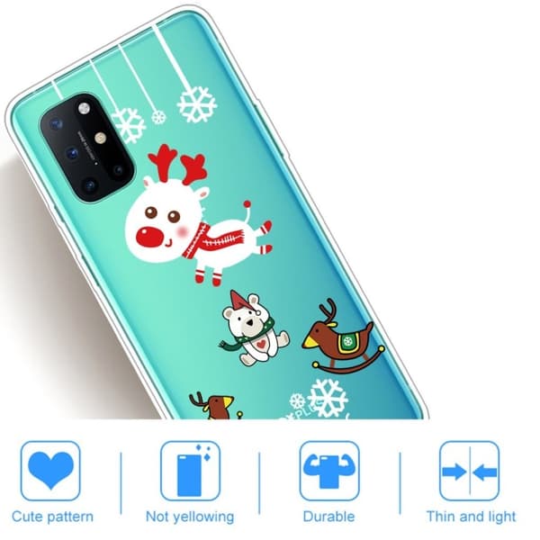 Christmas OnePlus 8T etui - kronhjort and bjørn White