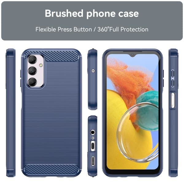 Carbon Flex Suojakotelo Samsung Galaxy M14 - Sininen Blue
