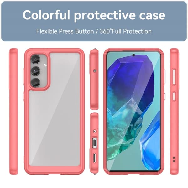Samsung Galaxy M55 smart akryldeksel - Rosa Pink
