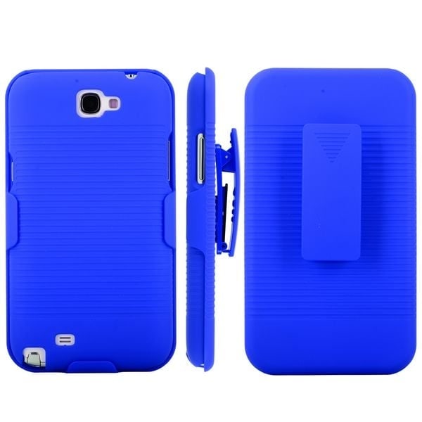 BeltClip KickStand (Blå) Samsung Galaxy Note 2 Deksel Blue