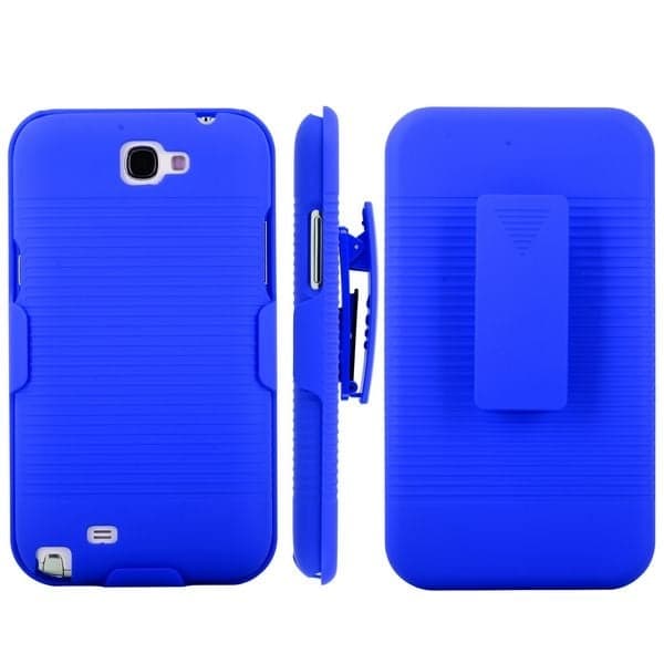 BeltClip KickStand (Sininen) Samsung Galaxy Note 2 Suojakuori Blue