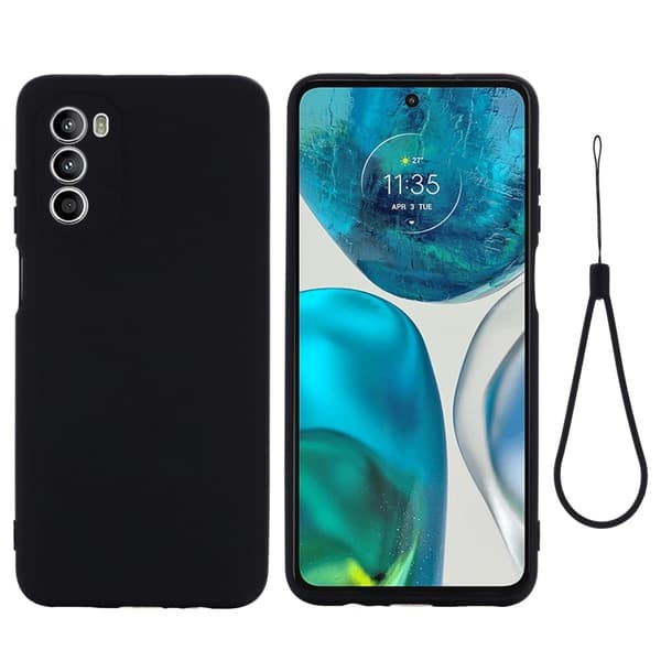 Matte Liquid Silikone Cover til Motorola Moto G52 - Sort Black