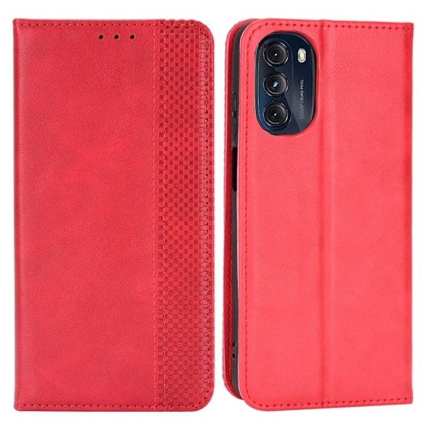 Bofink Vintage läder Motorola Moto G (2022) fodral - Röd Röd