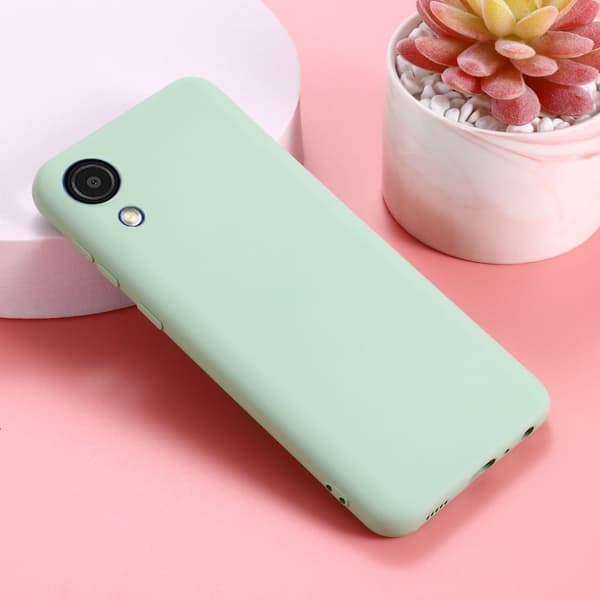 Matt flytende silikondeksel for Samsung Galaxy A03 Core - Grønn Green
