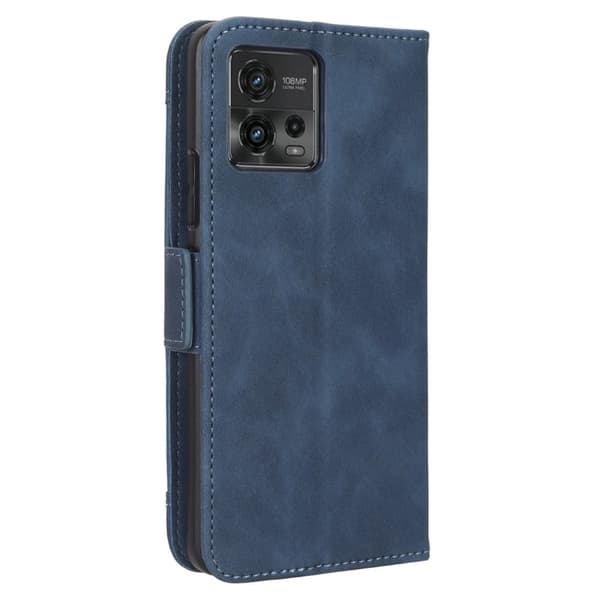 Modernt Motorola Moto G72 fodral med plånbok - Blå Blå