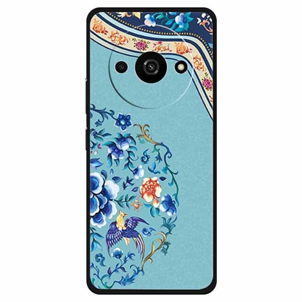 Imagine Xiaomi Redmi A3 / Xiaomi Poco C61 skal - Palatsbroderi Blå