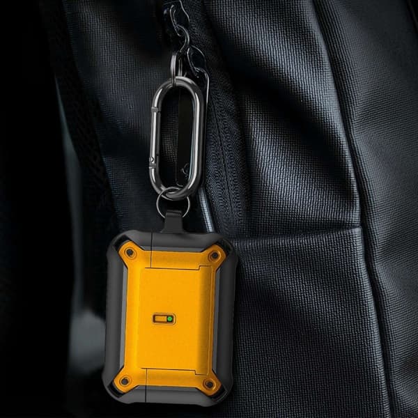 AirPods Pro dobbeltfarvet cover - Sort / Gul Yellow