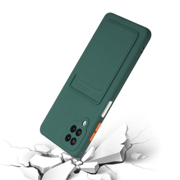 Card Holder Cover til Samsung Galaxy M12 - Mørkegrøn Green