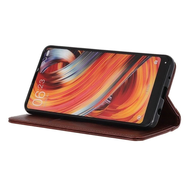 Genuine Nahkakotelo With Magnetic Closure For Samsung Galaxy A53 Brown