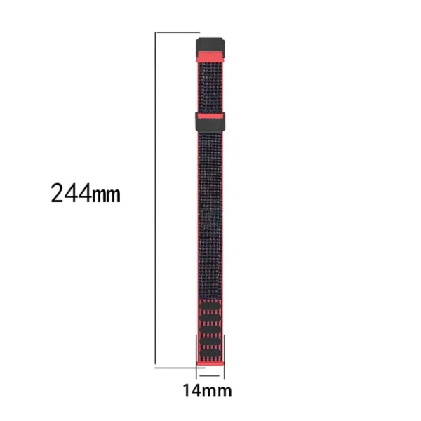 14mm Fitbit Luxe nylon loop watch strap - Army Green Grön