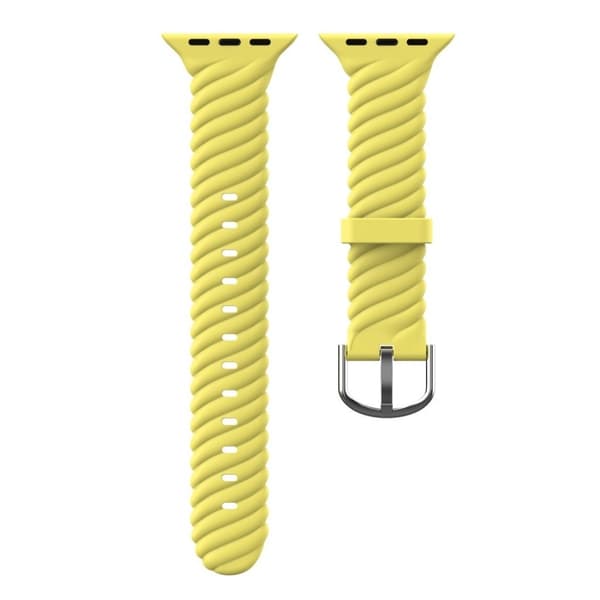 Apple Watch 40 mm silikonklokkerem i vridd stil - Gul Yellow
