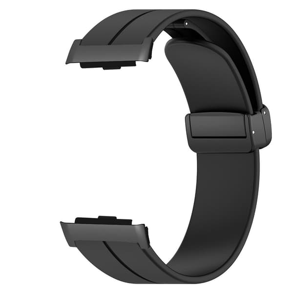 Huawei Watch D Rem Udskiftning af blød silikoneurrem med magnetisk foldespænde - Sort Black