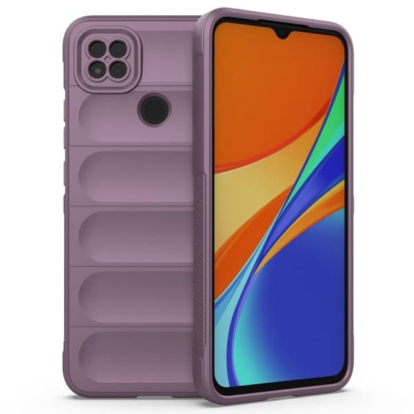 Mjukt greppformat Xiaomi Redmi 9C skal - Lila Lila