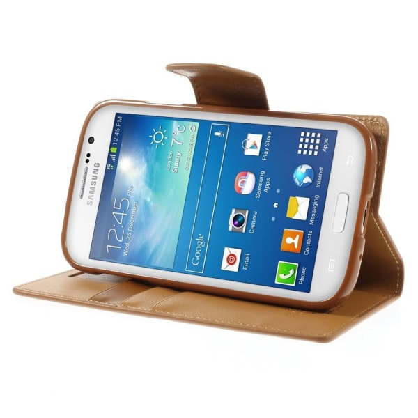 Mercury Sonata Samsung Galaxy Grand Neo Läder Flip Fodral - Brun Brun