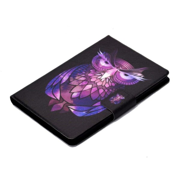 Amazon Kindle Paperwhite 4 (2018) mønster læder etui - Ugle Purple