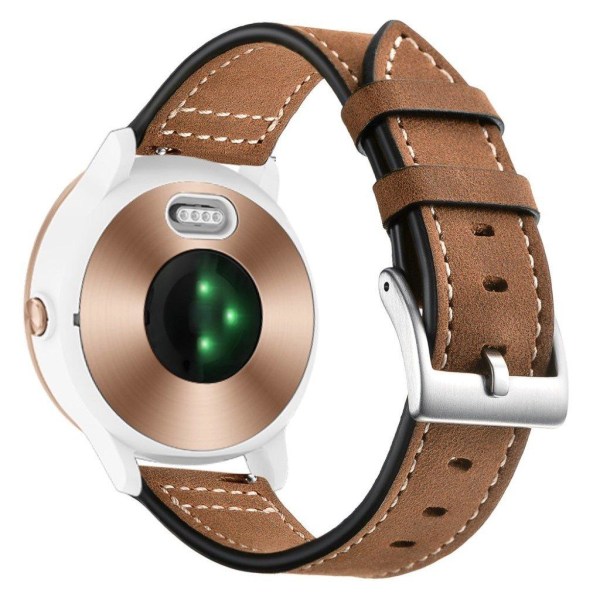 Garmin Vivoactive 3 / Vivomove HR nahkainen ranneke - Tumman Ruskea Brown