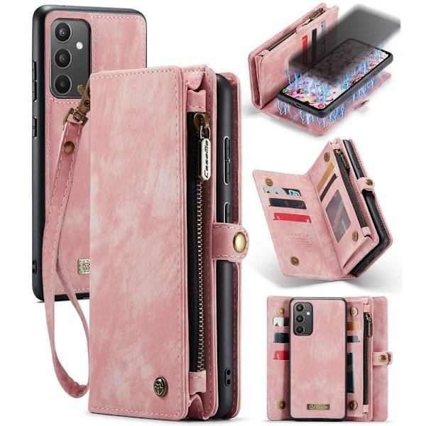 CaseMe Samsung Galaxy A34 5G Plånbok med Dragkedja - Rosa Rosa