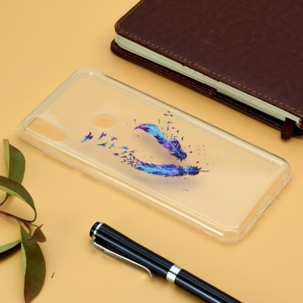 Deco ASUS ZenFone Max Pro (M2) cover - Fjer og Fugle Multicolor
