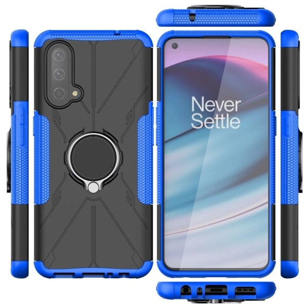Kickstand cover with magnetic sheet for OnePlus Nord CE 5G - Blu Blå
