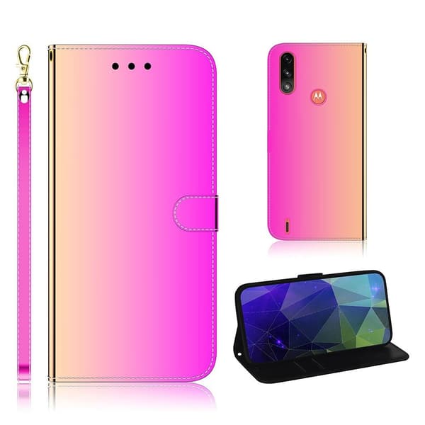 Mirror Motorola Moto E7 Power fodral - Rosa Rosa